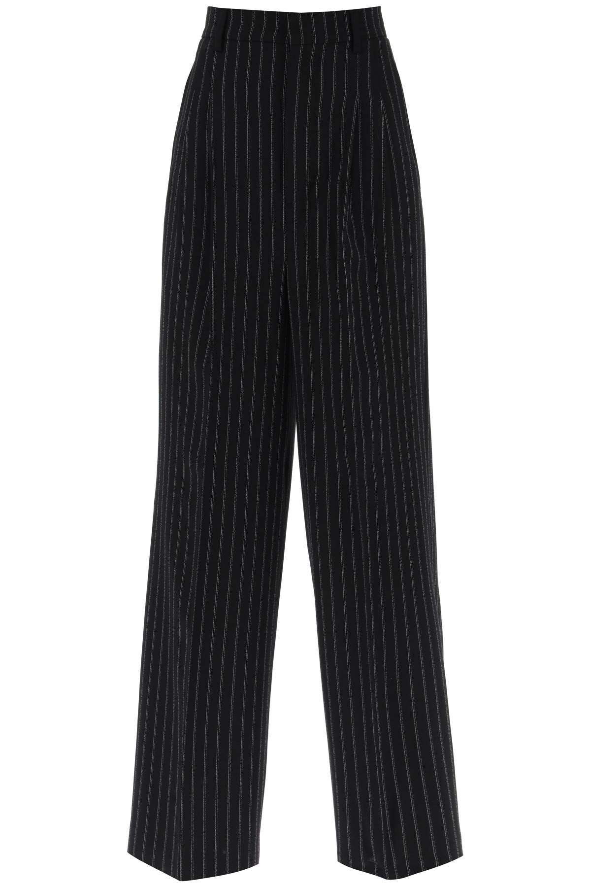 wide-legged pinstripe trousers with FTR418 WV0040 NOIR CRAIE