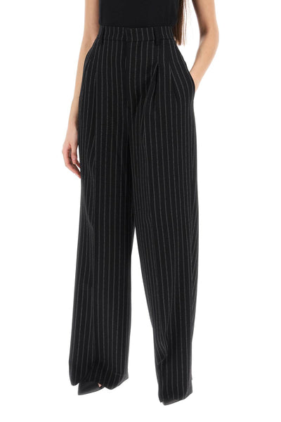 wide-legged pinstripe trousers with FTR418 WV0040 NOIR CRAIE