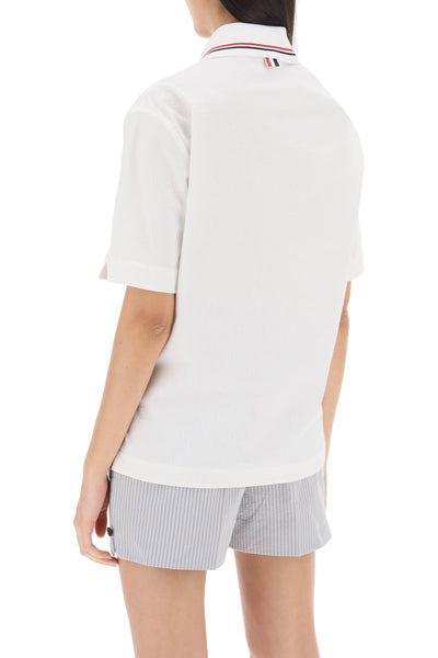 seersucker polo shirt FTU419A00572 WHITE