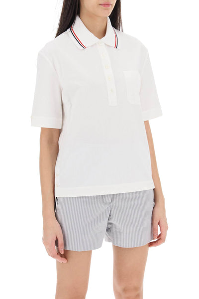 seersucker polo shirt FTU419A00572 WHITE