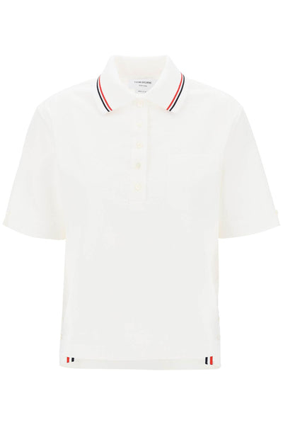 seersucker polo shirt FTU419A00572 WHITE