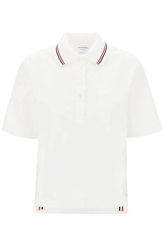 seersucker polo shirt FTU419A00572 WHITE