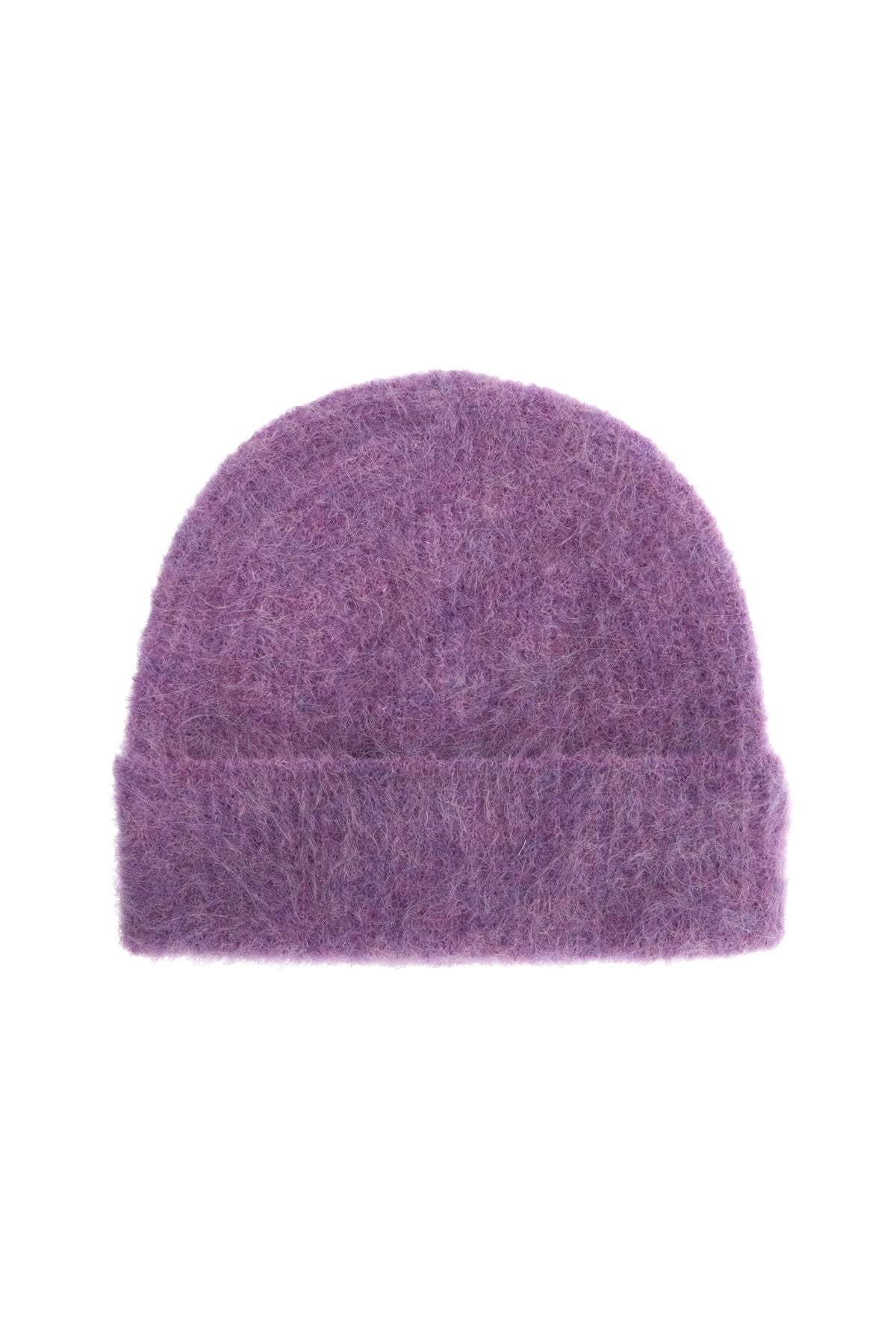 "fuzzy alpaca beanie FW24FUZZYBEANIE MALBEC