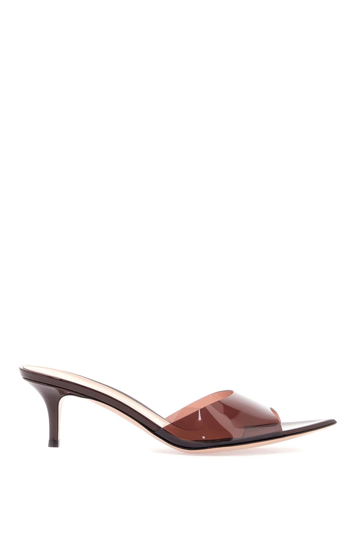 brown glossy tpu sandals with stiletto heel G15120 55RIC GSV BROWN+BROWN