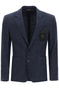 tailored blazer in tartan wool G2PT9Z FC7AU FANTASIA (NON STAMPA