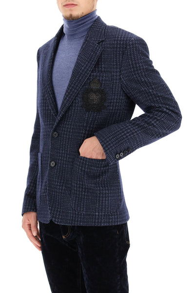 tailored blazer in tartan wool G2PT9Z FC7AU FANTASIA (NON STAMPA