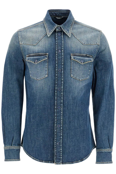 denim stretch shirt for men G5JC8D G8GW9 VARIANTE ABBINATA