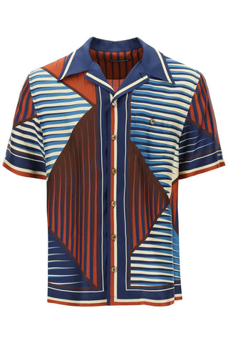 Dolce & gabbana "geometric pattern bowling shirt with G5JH9T HI1Q6 LUSSO