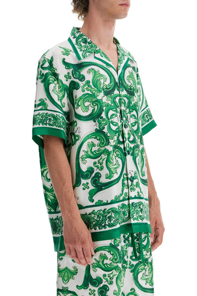 hawaii silk twill maiolica print shirt G5JH9T HI1S6 MAIOLICA 3L VERDE