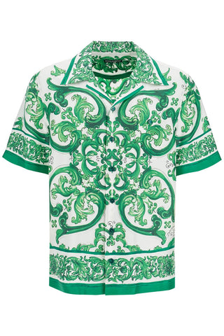 hawaii silk twill maiolica print shirt G5JH9T HI1S6 MAIOLICA 3L VERDE