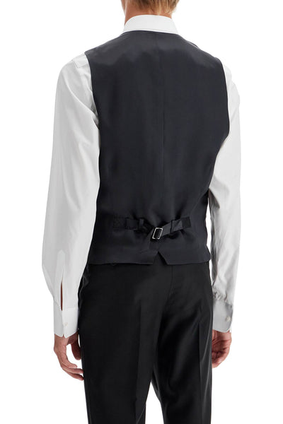 sartorial satin waistcoat G700PT FUM3R NERO