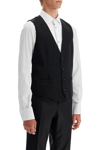 sartorial satin waistcoat G700PT FUM3R NERO