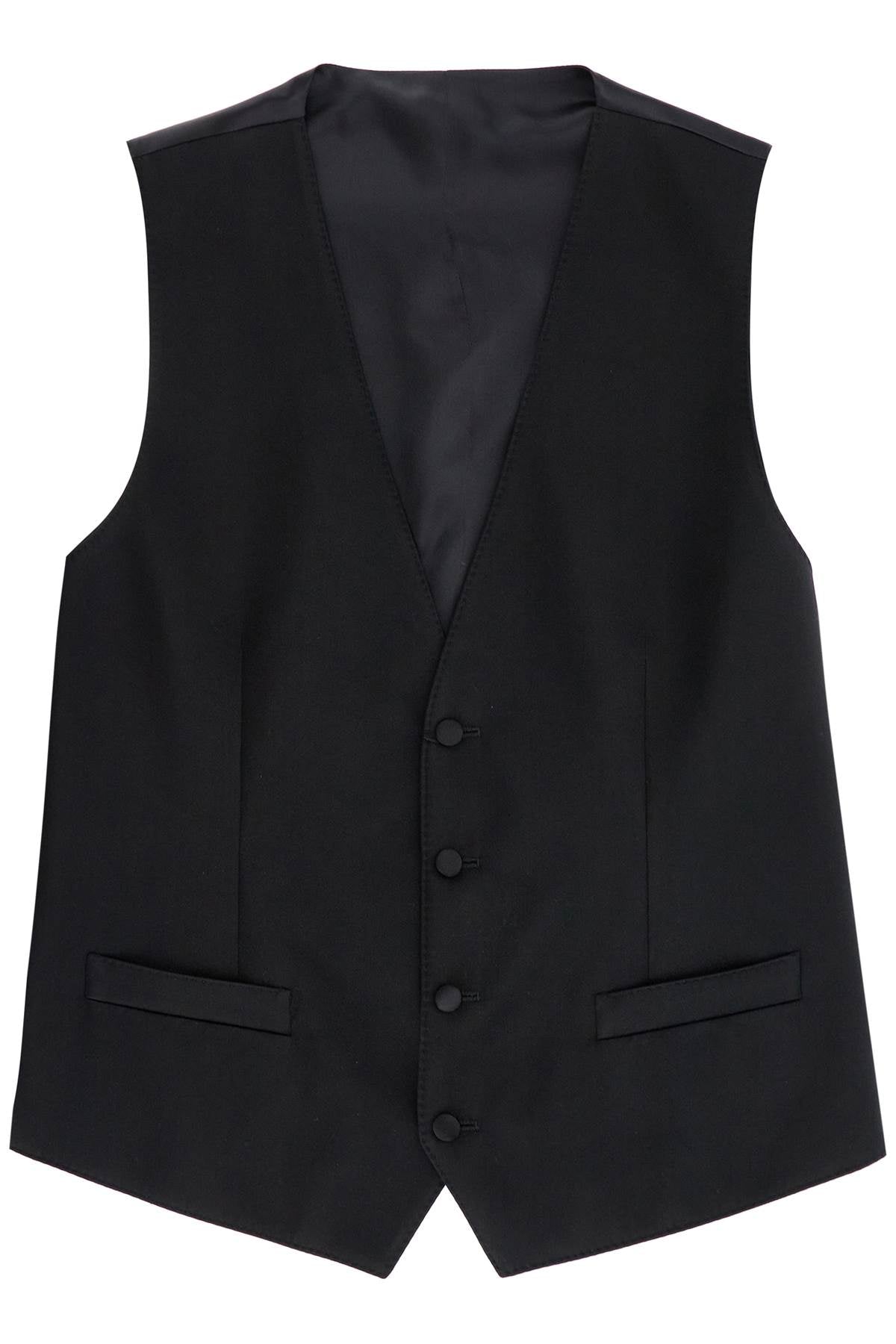 sartorial satin waistcoat G700PT FUM3R NERO