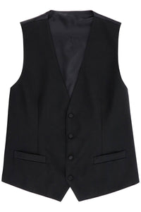 sartorial satin waistcoat G700PT FUM3R NERO