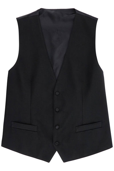 sartorial satin waistcoat G700PT FUM3R NERO