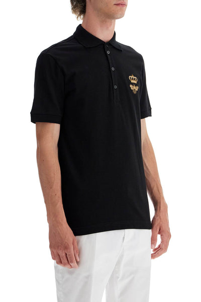 slim fit polo shirt with embroidery G8LZ1Z G7WUR NERO