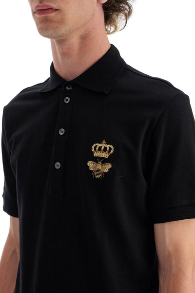 slim fit polo shirt with embroidery G8LZ1Z G7WUR NERO