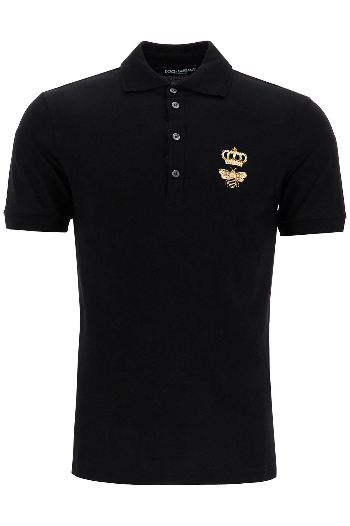 slim fit polo shirt with embroidery G8LZ1Z G7WUR NERO