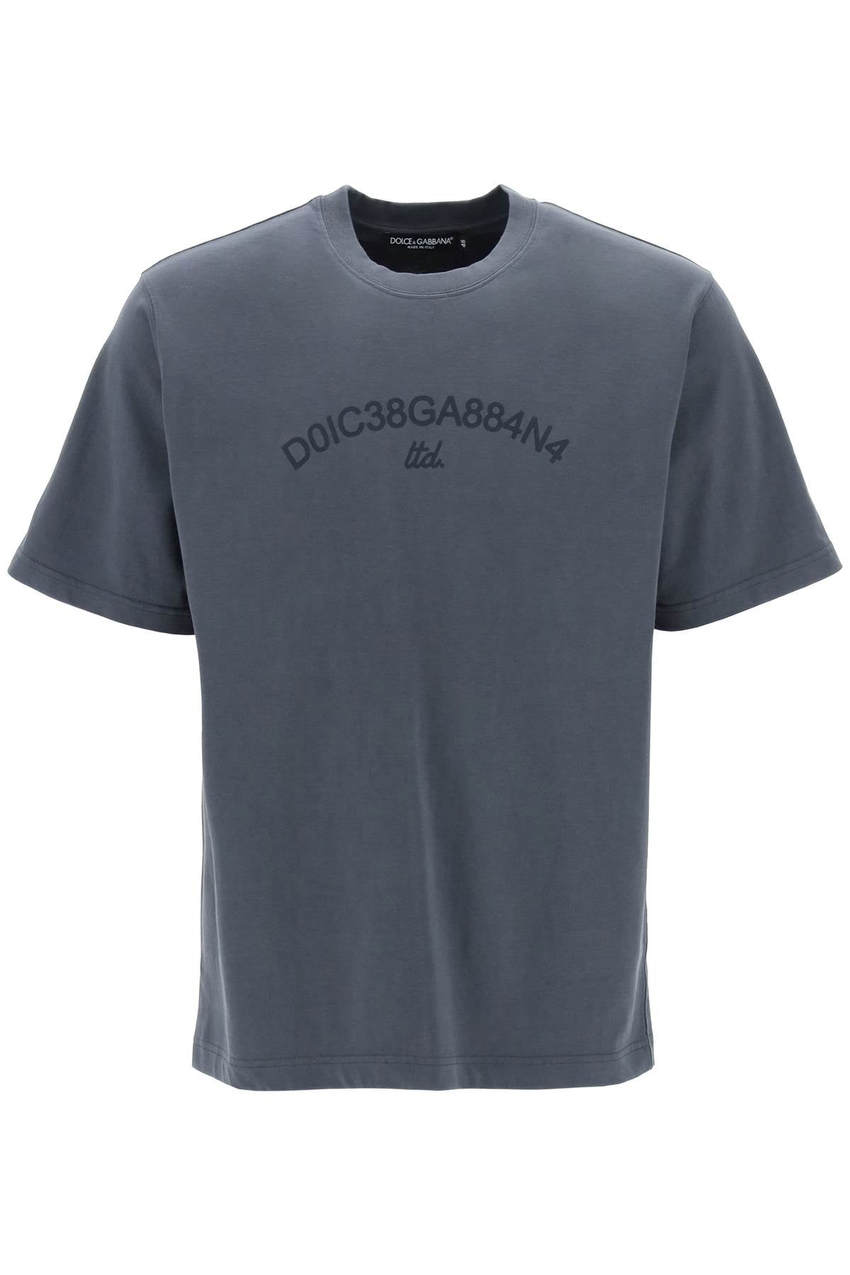 cotton t-shirt with logo print G8PN9T G7M3K GRIGIO