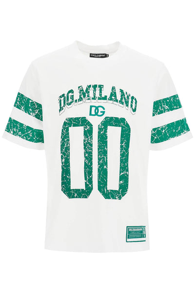 sporty print t-shirt G8RZ2Z G7NPB BIANCO OTTICO