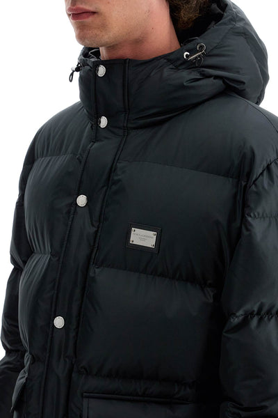 padded jacket with hood G9AOKT GG781 NERO