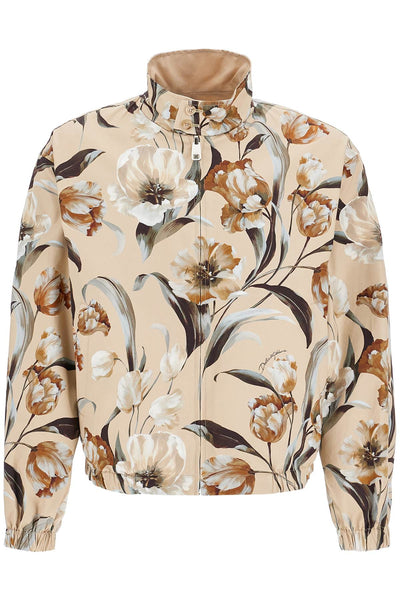 reversible floral print jacket G9AZDT FS6N5 TULIPANI FDO BEIGE