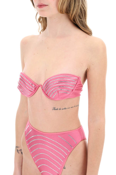Oséree bikini set with rhinestones GBS238 FLAMINGO
