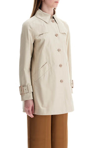 HERNO medium length waterproof beige cotton trench coat with but | Italystation.com - Shop Now at italystation.com