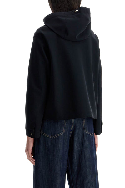 first-act short black jacket with hood GI000311D 13455S NERO