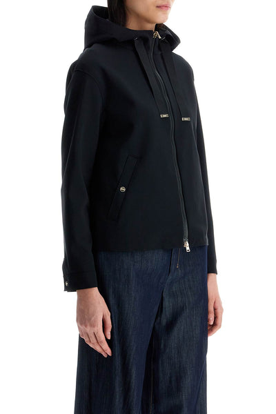 first-act short black jacket with hood GI000311D 13455S NERO