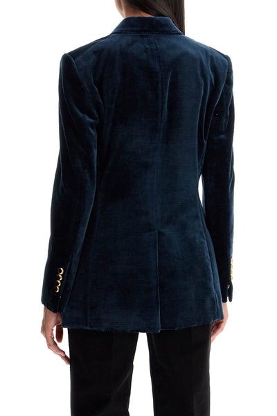 wallis velvet double-breasted jacket GI2971 FAX1241 MIDNIGHT BLUE