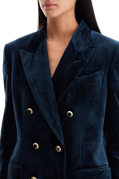 wallis velvet double-breasted jacket GI2971 FAX1241 MIDNIGHT BLUE