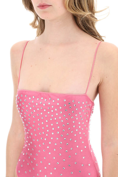 Oséree one-piece swimsuit with crystals GIS238 FLAMINGO