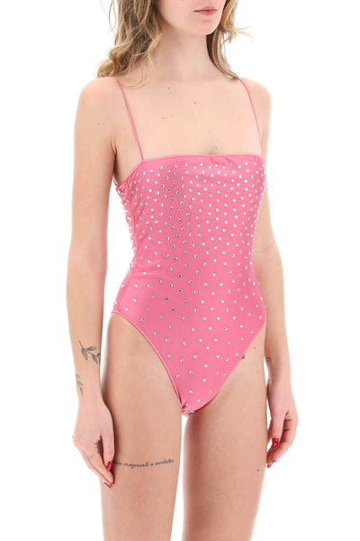 Oséree one-piece swimsuit with crystals GIS238 FLAMINGO