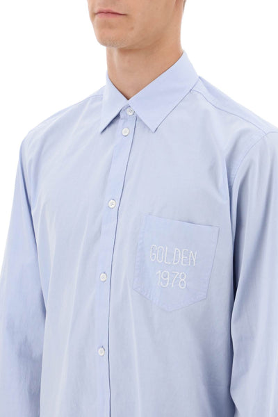 alvise shirt with embroidered pocket GMP00246 P001214 LIGHT TEMPEST