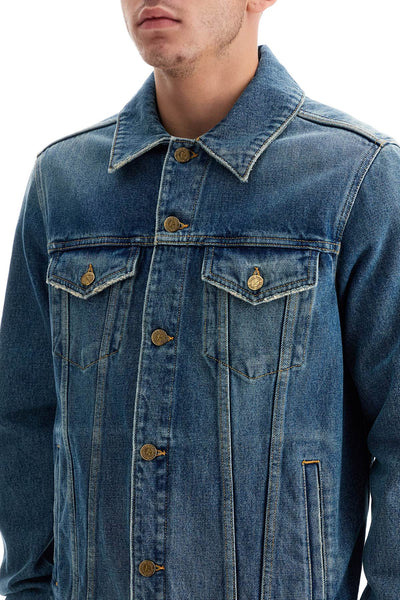 regular denim jacket for men or GMP00284 P000621 BLUE