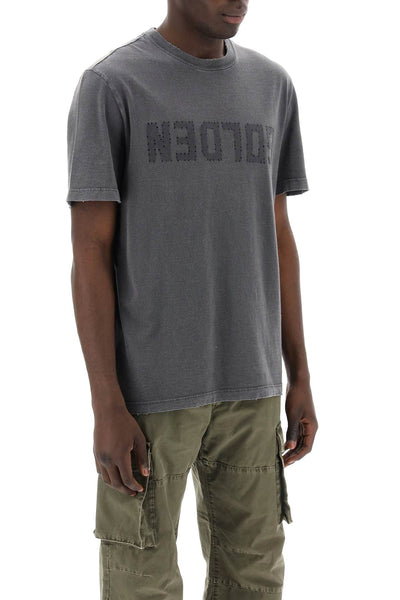 distressed logo regular t-shirt GMP01220 P000671 ANTHRACITE