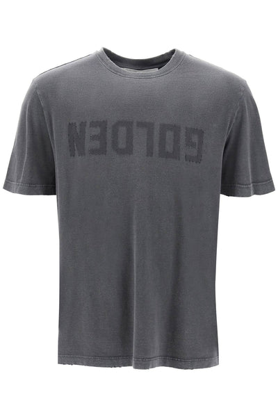 distressed logo regular t-shirt GMP01220 P000671 ANTHRACITE