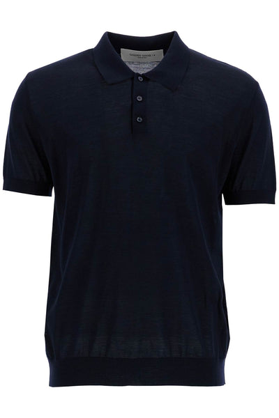 short-sleeved wool polo shirt GMP01412 P001041 NAVY