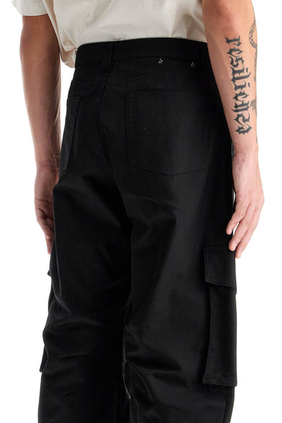 twill cargo pants in italian GMP01868 P001558 BLACK