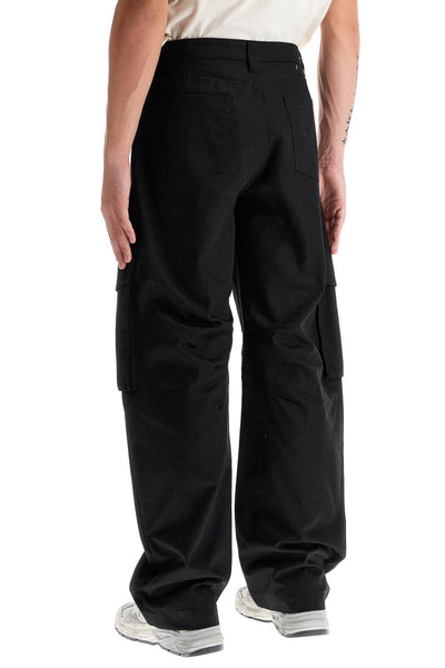 twill cargo pants in italian GMP01868 P001558 BLACK