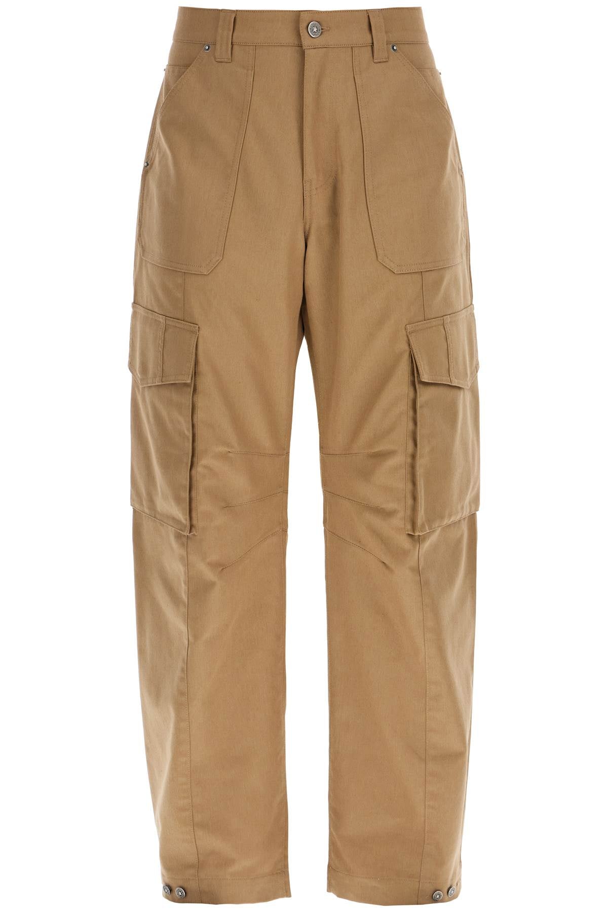 twill cargo pants in italian GMP01868 P001558 KHAKI BEIGE