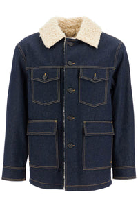 denim caban coat GMP01946 P001682 DARK BLUE/ NATURAL