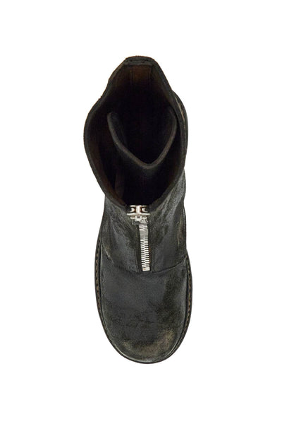 black horse leather boots gr05frv with side zip GR05FRV_RU BLACK