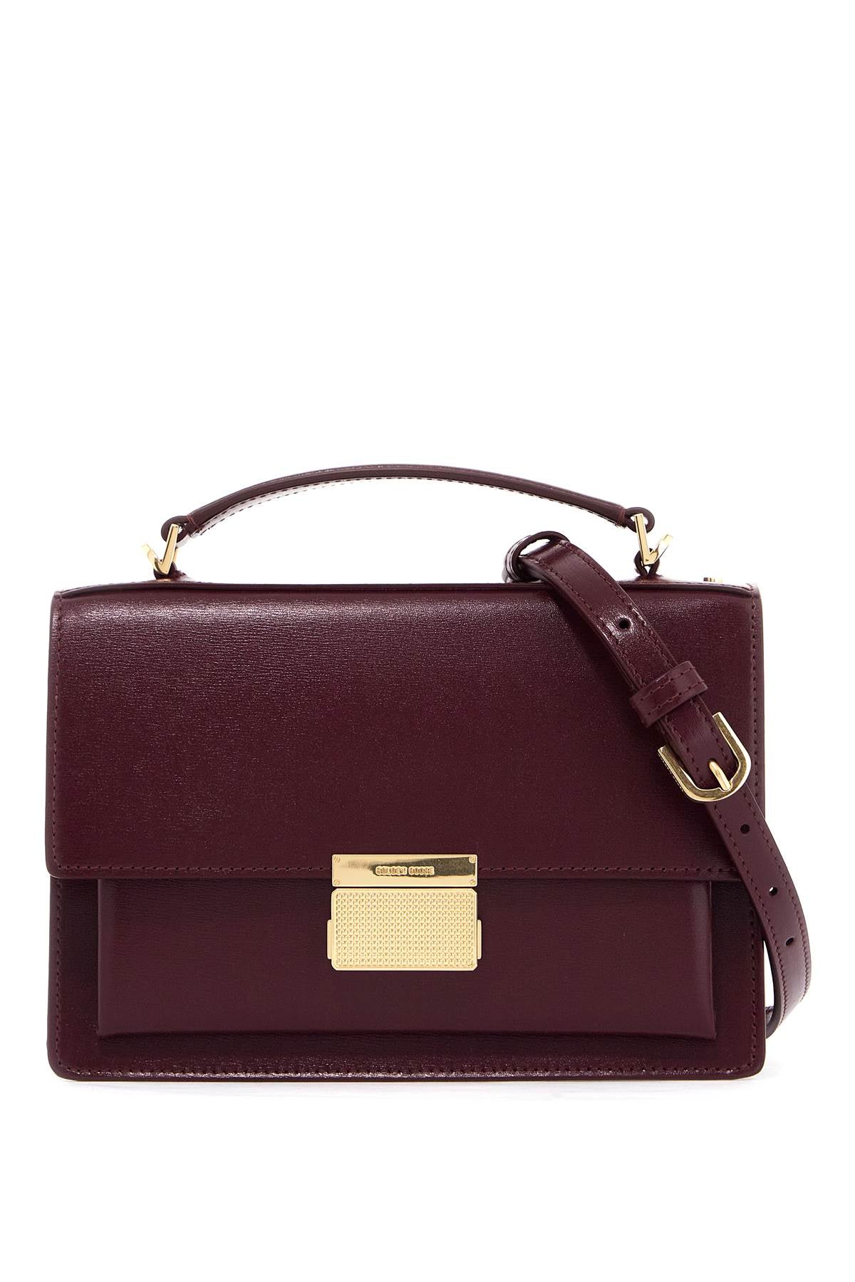 "venice leather handbag with palmell GWA00467 A000565 BURGUNDY