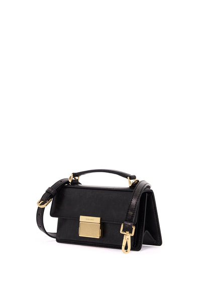 mini distressed leather venice bag GWA00468 A000599 BLACK