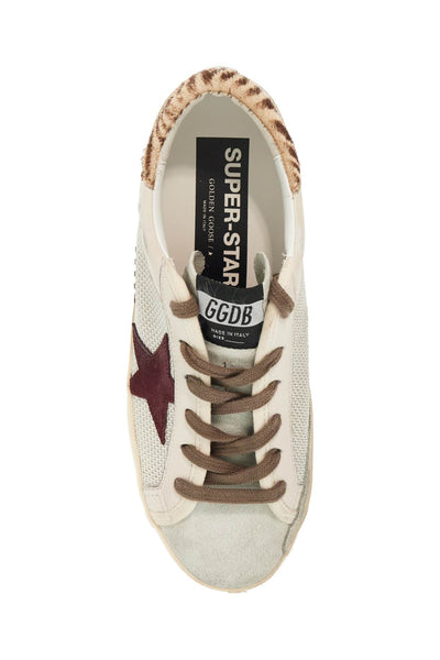 super-star canvas and leather sneakers GWF00103 F006194 SILVER/ICE/WHITE/BUTTERCREAM BROWN ZEBRA