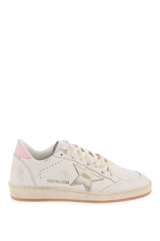 leather ball star sneakers in GWF00117 F005409 WHITE PLATINUM ORCHID PINK