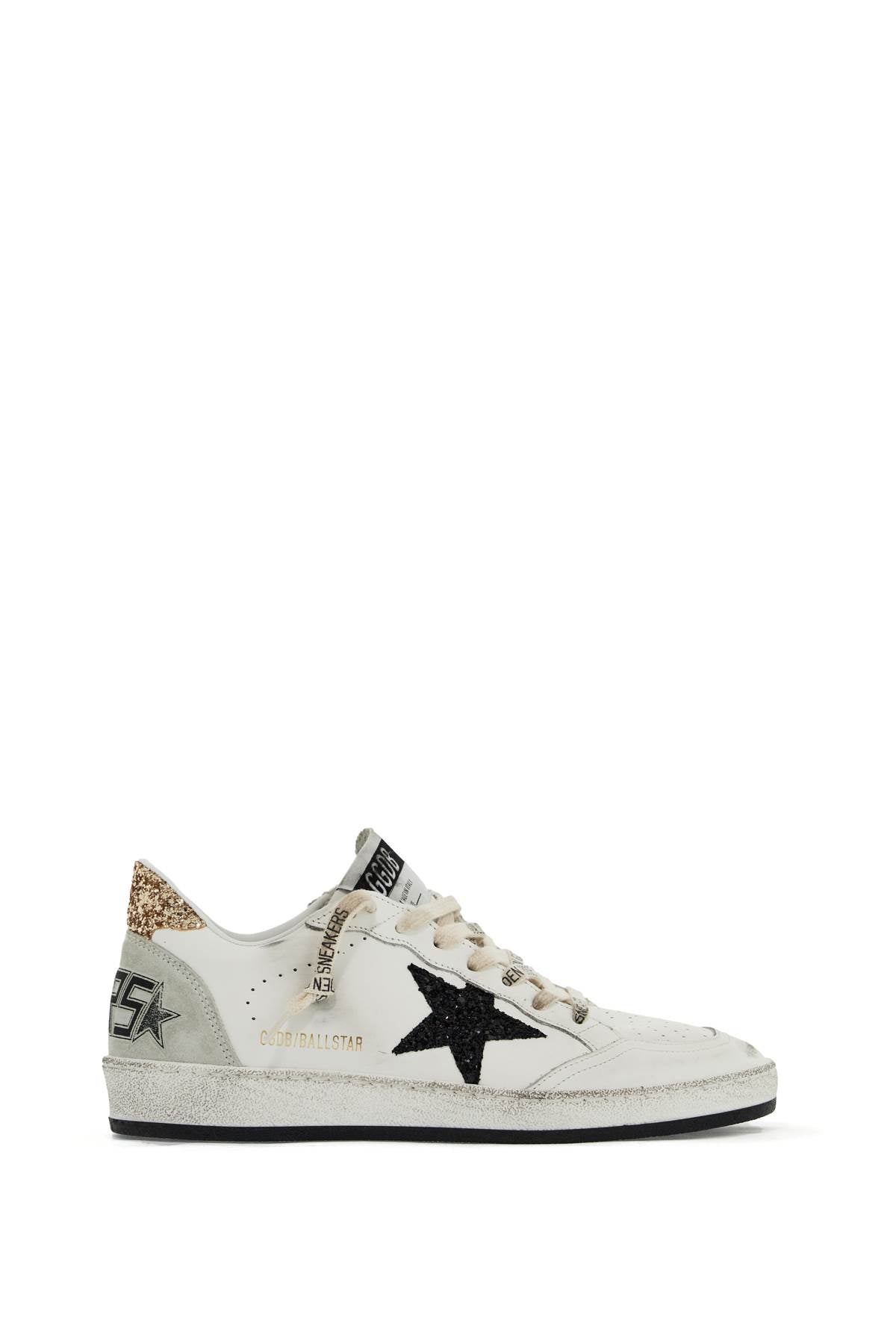 leather ball star sneakers in GWF00117 F006118 WHITE/BLACK/GOLD/ICE