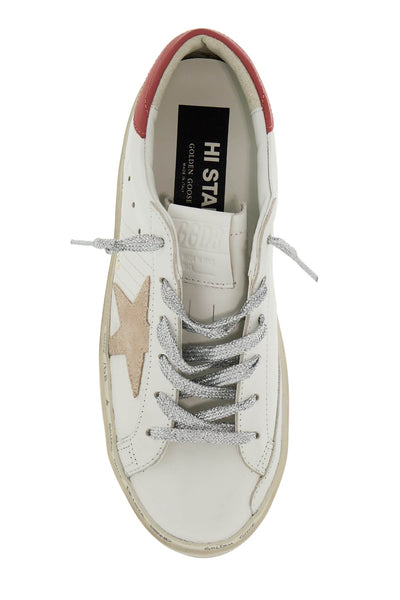 hi star sneakers GWF00118 F006189 WHITE/TAUPE/MINERAL RED